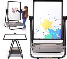 Easel for Kids, Adjustable Standing Toddler Easel Magnetic Whiteboard