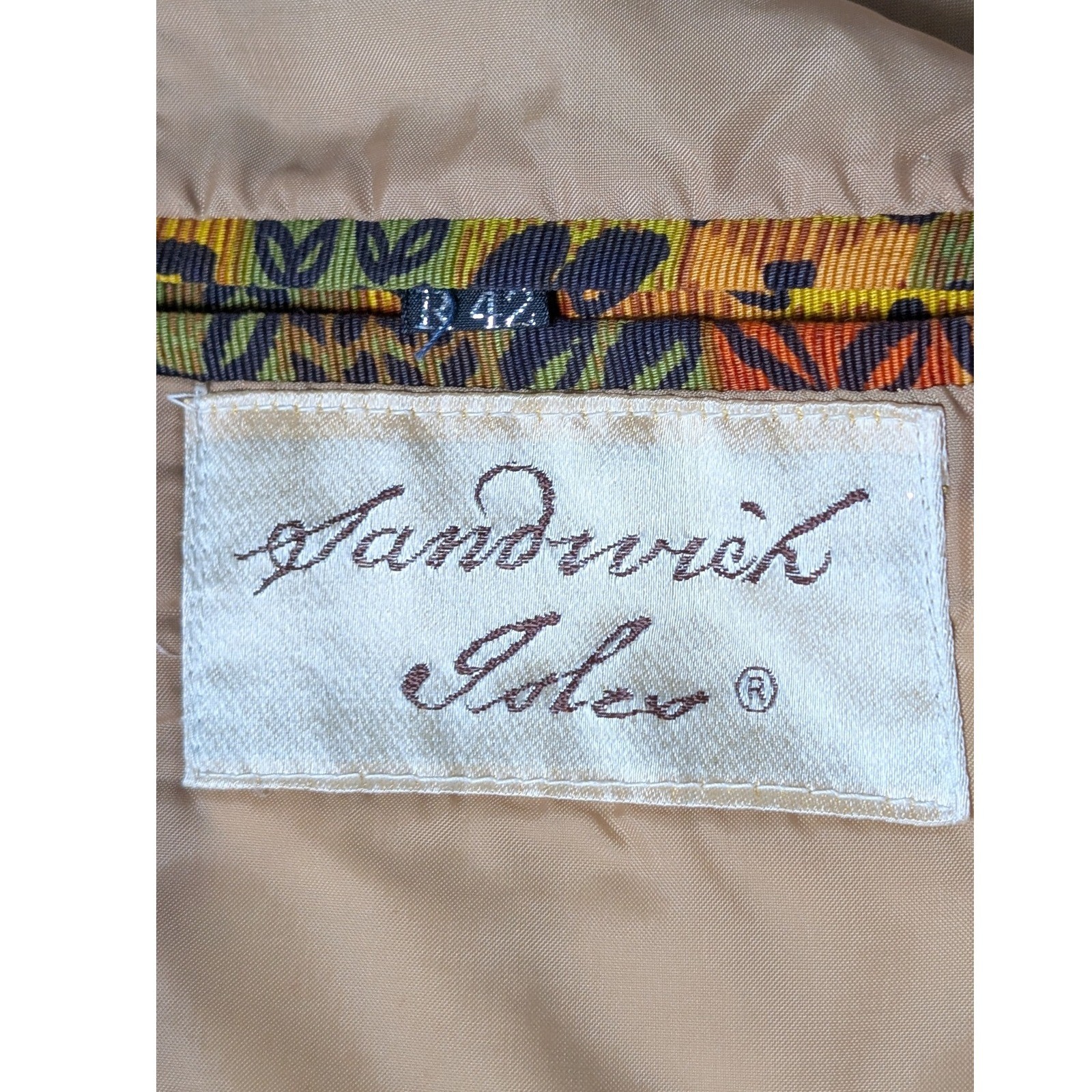 Vintage Sandwich Isles Blazer Jacket Hawaiian Tiki 2 Button Cotton Mens 42R