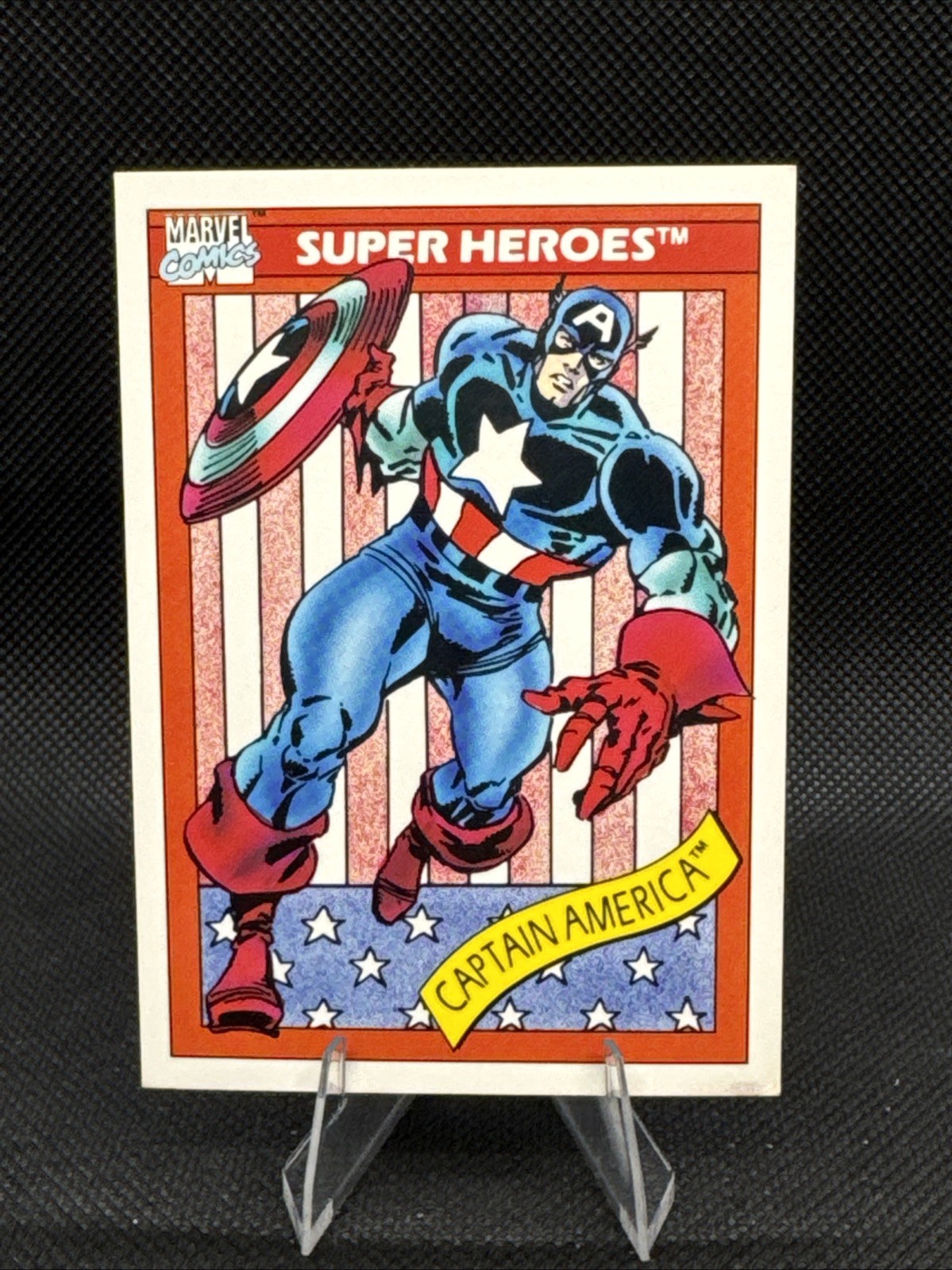 1990 Impel Marvel Universe Series 1 Captain America Card #1 Super Heroes
