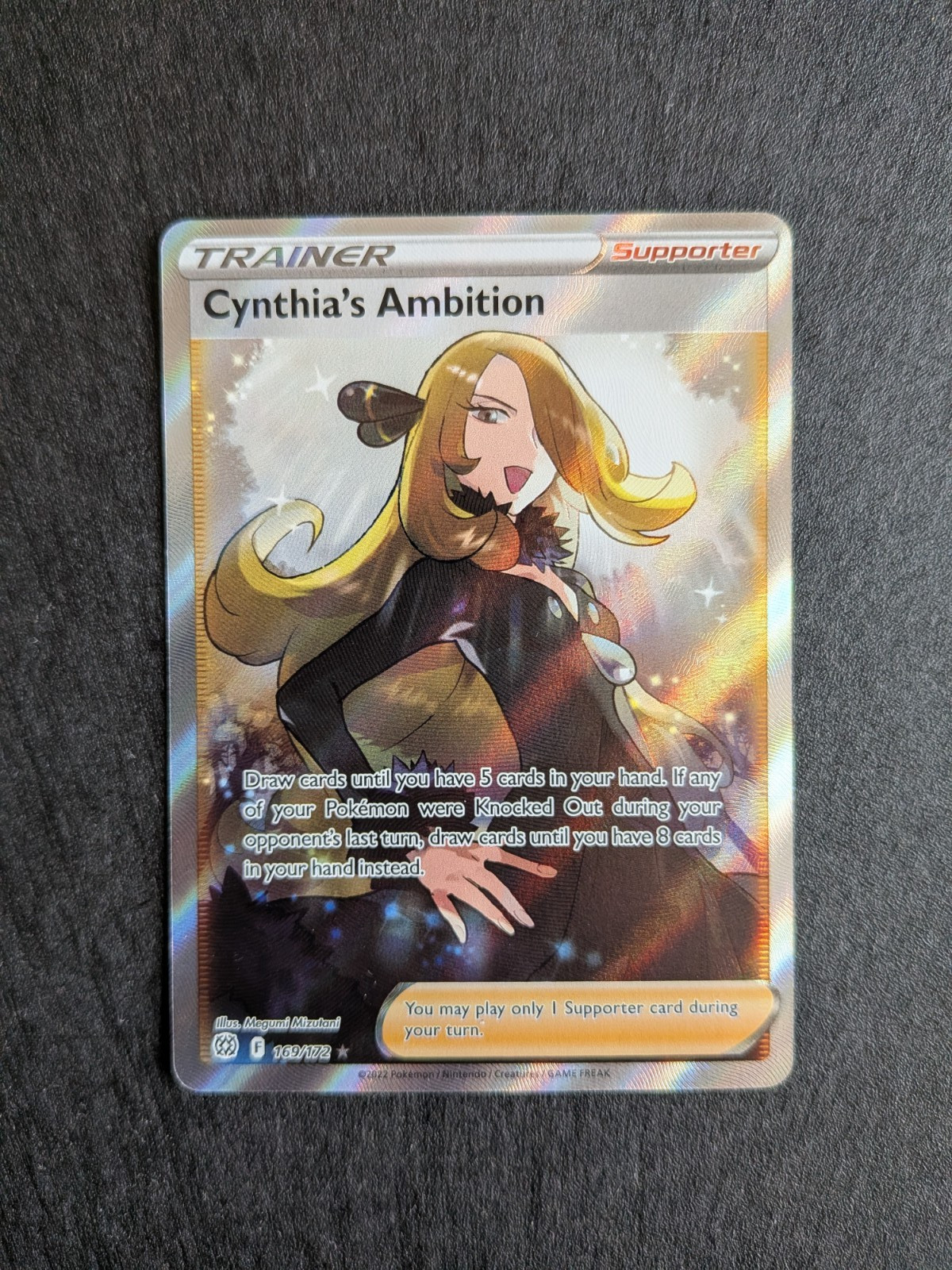 Cynthia's Ambition Full Art Holo 169/172 Swsh09: Brilliant Stars Pokemon Card NM
