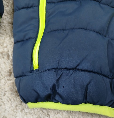 Nike Kids Down Puffer Jacket Coat Hooded 4T Blue Full Zip FLAW - Picture 6 of 10