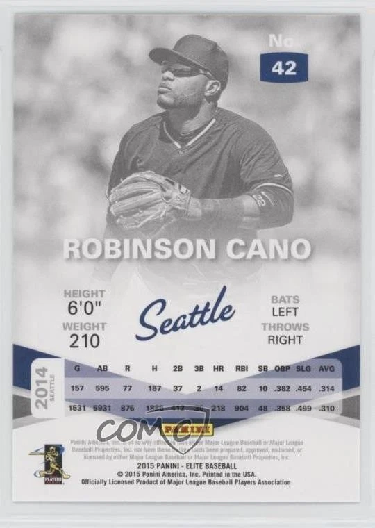 2015 Panini Elite Robinson Cano #42 - Image 2 of 2
