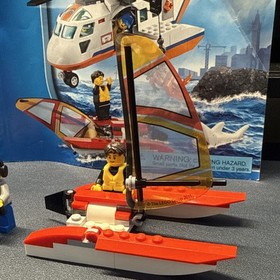 LEGO CITY Coast Guard Helicopter 60013 Complete Set Box Manual Minifigures