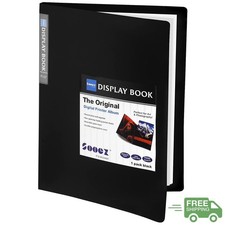 30-Pocket Binder with Plastic Sleeves 9X12" Black 