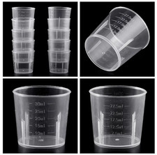 20x 30ml Measuring Cups Plastic Disposable Liquid Container Home Kitchen Tool