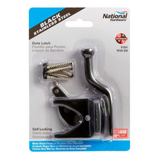 National Hardware 4-1/8-in Black Gate latch