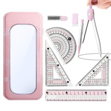 Math Geometry Kit Set 8 Pieces Student Supplies