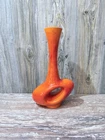 Vintage Mid-Century Modern Haeger Pottery AMOEBA VASE 16" Tall, Burnt Orange ✅📸