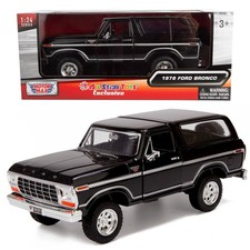 1978 Ford Bronco Ranger Black 124 Diecast Model Car Motormax 79371 76983 Police