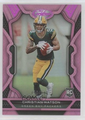 2022 Certified Rookies Mirror Pink 100/199 Christian Watson #132 Rookie RC 2jg