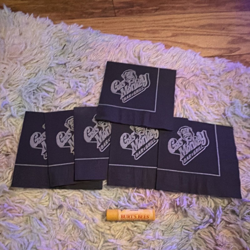 Gas Monkey Bar & Grill Casino Money Collectible Paper Napkins Set of 5