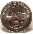 Nicaragua, 1981 25 Centavos, KM51, "Sandino", BU, NR, 8-25