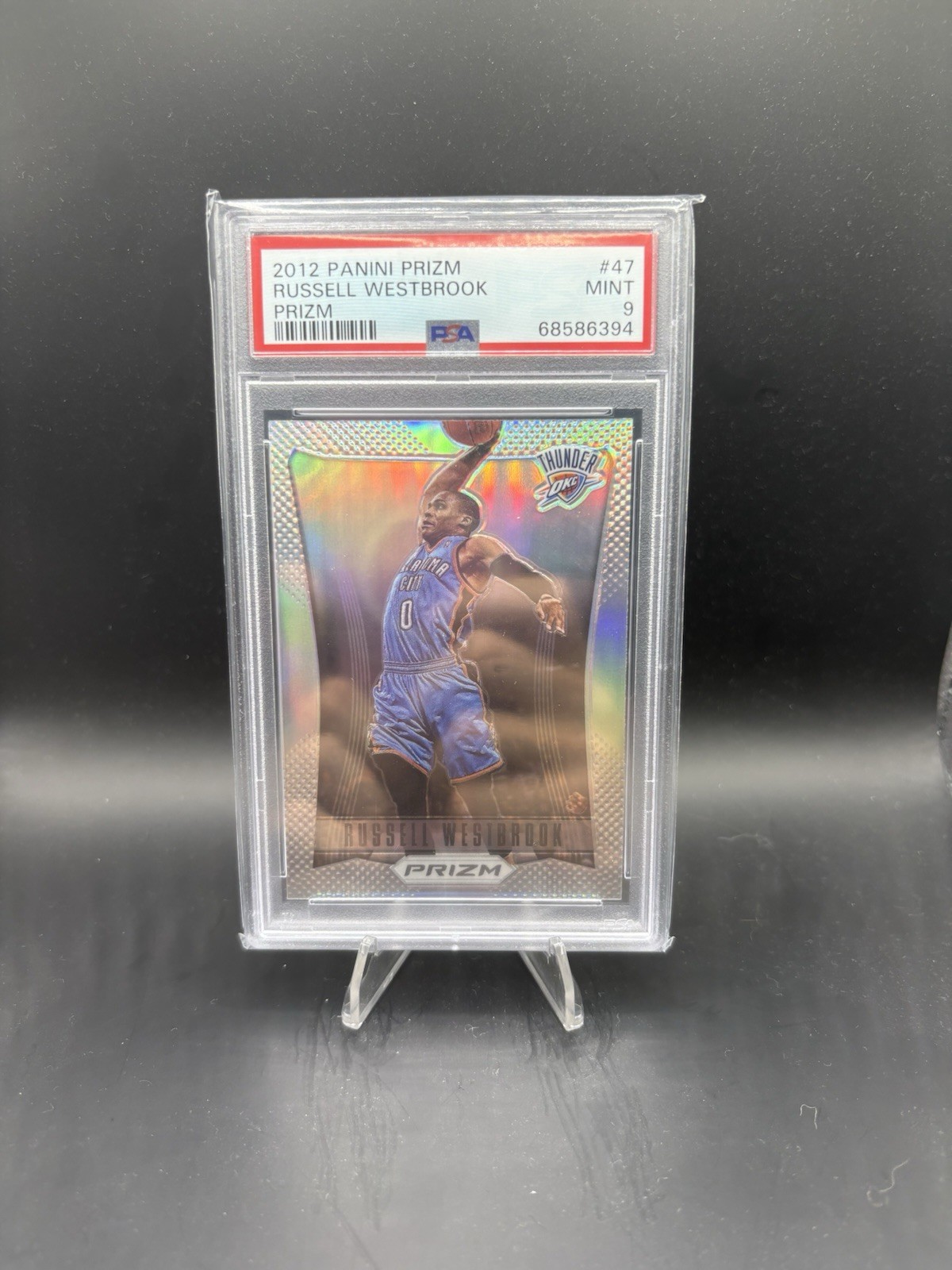 2012 Panini Prizm Russell Westbrook Silver Prizm PSA 9 #47 Thunder