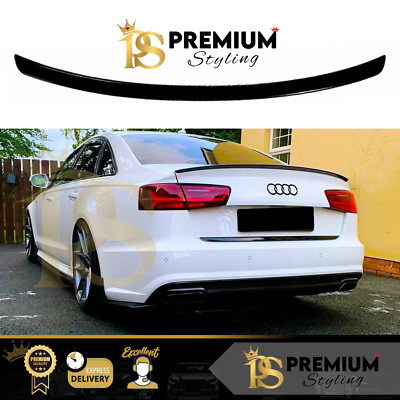 Audi A6 S6 C7 Limousine Glanz Schwarz Heck Kofferraum Lippe Spoiler Flügel 2011-2018 UK Verkäufer!