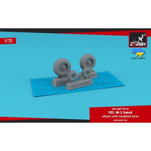 Armory Models AR AW72510 Scale kit 1:72 PZL W-3 Sokół wheels w/ weighted tires - Picture 24 of 24