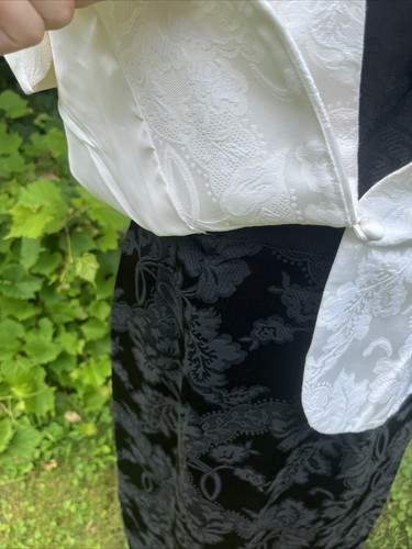 Jordan Vintage 80s 90s Black & White Bridesmaid Prom Party Dress Victorian 11/12 - Picture 10 of 13