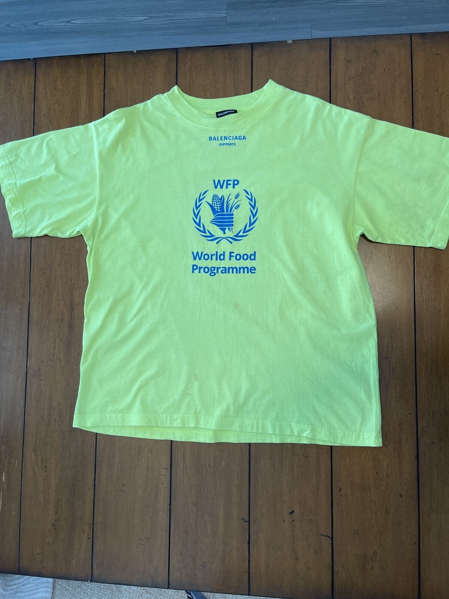 Balenciaga World Food Programme Black T-Shirt Short Sleeve Balenciaga World Food Programme Black T-Shirt Short Sleeve