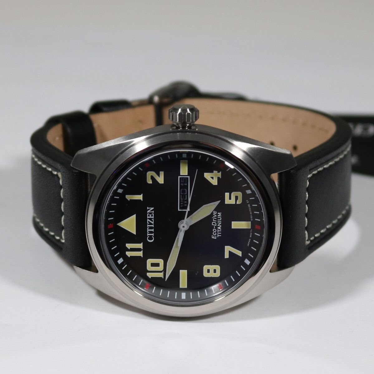 Citizen Eco-Drive Super Titanium Black Dial Garrison Men's Citizen Eco-Drive Super Titanium Black Dial Garrison Men's