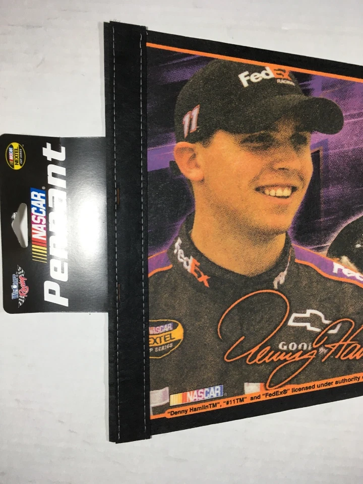 DENNY HAMLIN #11 FEDX MONTE CARLO CHEVY NASCAR 12 «X 30» ВОЙЛОЧНЫЙ НАСТЕННЫЙ ВЫМПЕЛ НОВЫЙ - Изображение 2 из 4