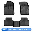 Car Floor Mats Liners Carpet Protector For 2017-2025 Audi Q7 All Weather Rubber