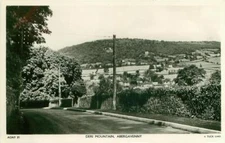 Abergavenny Wales Deri Mountain Road In Foreground OLD PHOTO