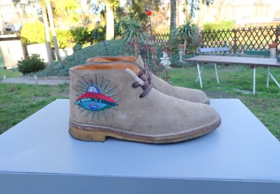GUCCI SHOES 42 1/2 shoe beige gg velours leather ufo owl boots boot 8