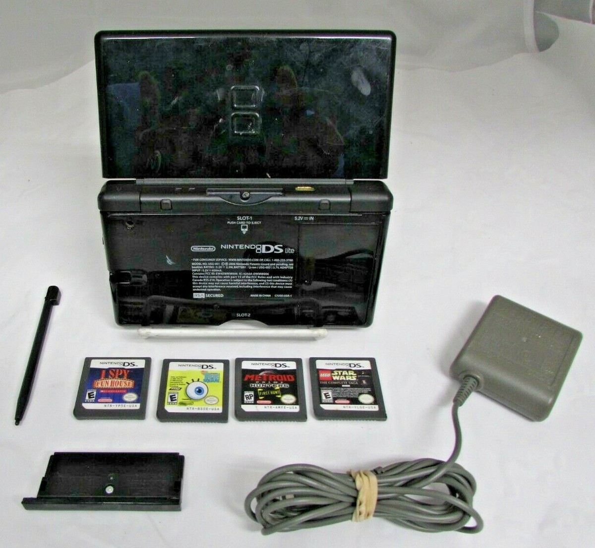 NINTEND DS Lite 4セツド Nintendo DS Lite Onyx Black Handheld Game Console Bundle w/4