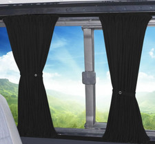 Mercedes Vito Curtains Camper Curtain Kit in Black Passenger SIDE WINDOW