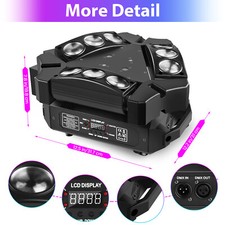 240W 9LED Spider Beam Laser Moving Head Light DMX Strobe Stage Lighting DJ Party