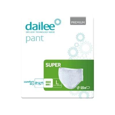 DRYLOCK Dailee Pant Premium Super Gr. L Inkontinenzpants (15 Stück)