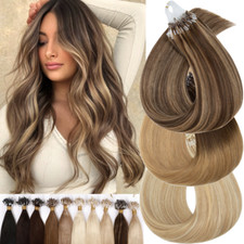 300s THICK 1G Micro Loop Ring 100 Russian Remy Human Hair Extensions Beads TIP