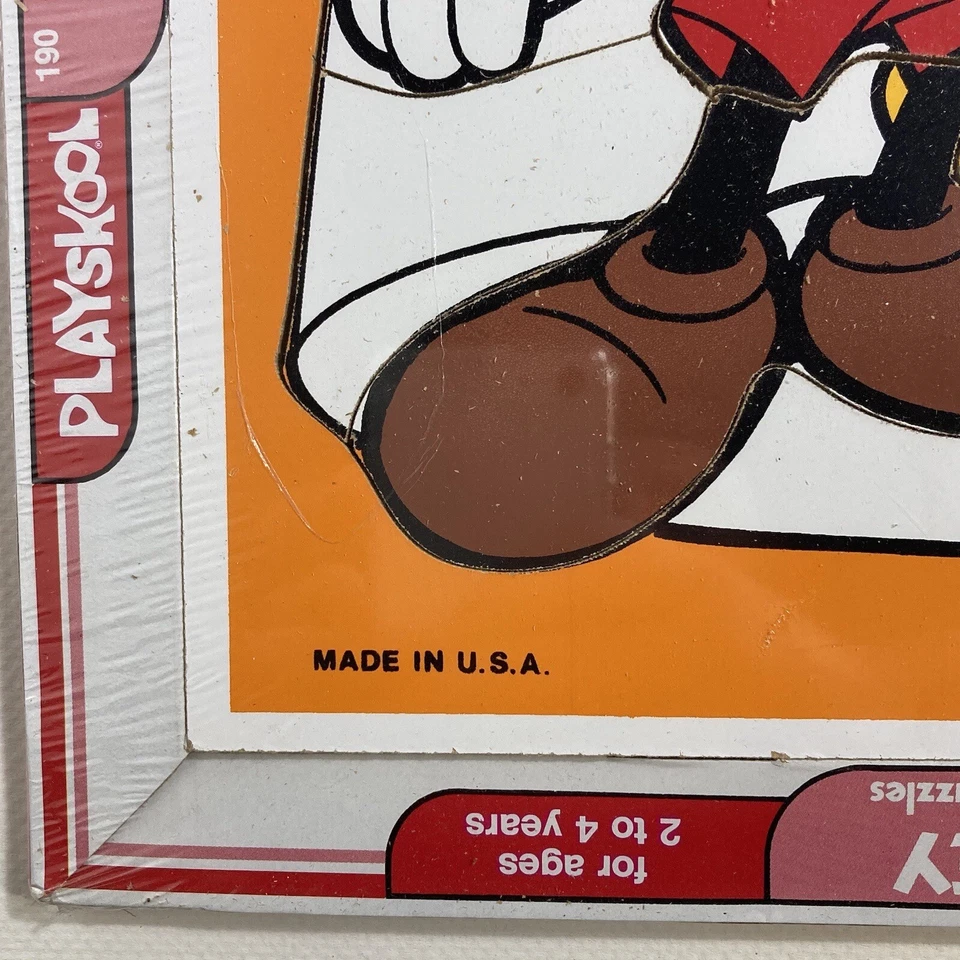 Vintage Playskool Wooden Puzzle Mickey Donald Disney Woodboard USA Sealed 1980s - Image 2 of 4