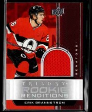 2019-20 UD Trilogy Rookie Renditions jersey Erik Brannstrom #RR-5