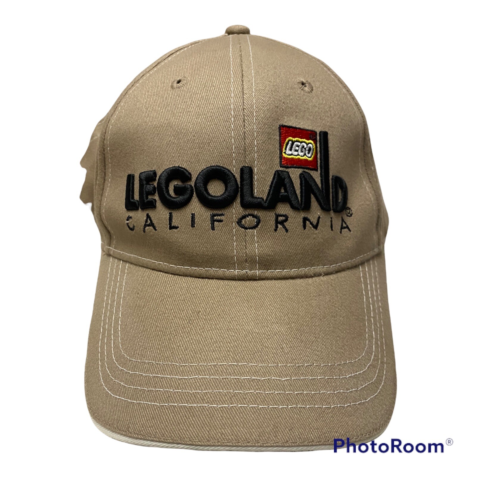 Mens Baseball Tan Hat Cap Legoland Theme Park Califor… Gem