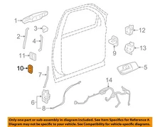 GM OEM 06-17 Acadia Limited Front Door Lock Hardware-Striker Washer 10387651