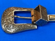Western Silver Tone Cowgirls Etched Flower Swirl Ranger Belt Buckle