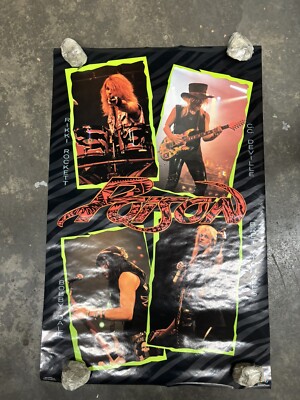 Poison Glam metal Rock group Poster Vintage 1989 C2651 | eBay