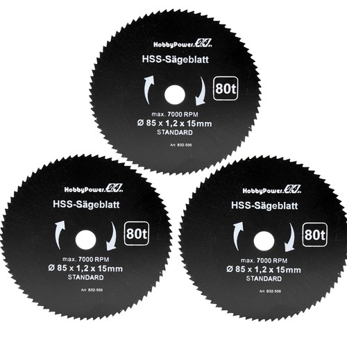 3x Sägeblatt für Bosch GKS 10,8V-LI 85 x 15 Akku Kreissäge 12V + 10,8V Bi-Metall - Bild 4 von 4