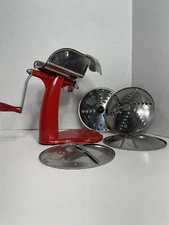 Vintage Rival Shred-O-Mat 600A w/ Four(4) Attachments Hand Crank Shredder Slicer