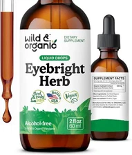 Wild & Organic Eyebright Herb Tincture - Eye Support with Eyebright Supplement -