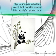 Panda 5x7 Mini Print - Bamboo Mountains Illustration with Inspirational Text