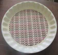 MICRO-PRO BAKING DISH 10" STONEWARE QUICHE TART MICROWAVE or OVEN VINTAGE JAPAN
