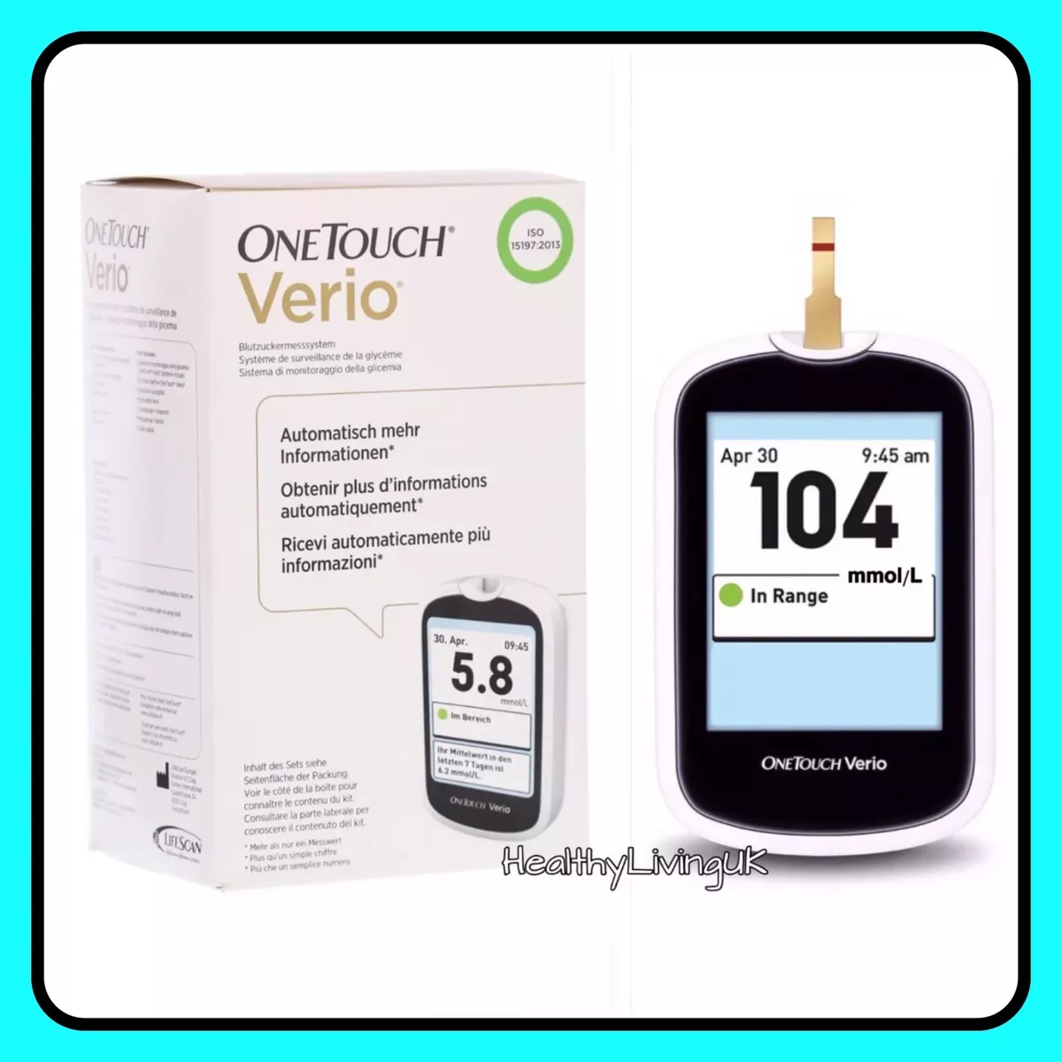 One Touch Verio Blood Glucose Meter/Monitor/System - BRAND NEW & BOXED -  RRP £99