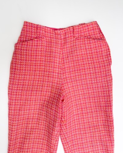 1950s H Bar C Side Zip Pink Plaid Trousers 50s - Picture 4 of 8