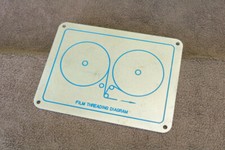 Vintage Projector Part Metal Sign Placque Threading Diagram Gift Film Buff ZX
