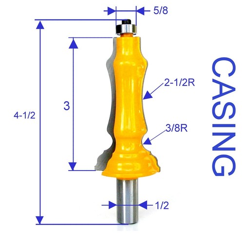 1 PC 1/2" SH Door & Window Casing Molding Router Bit S - Picture 2 of 12