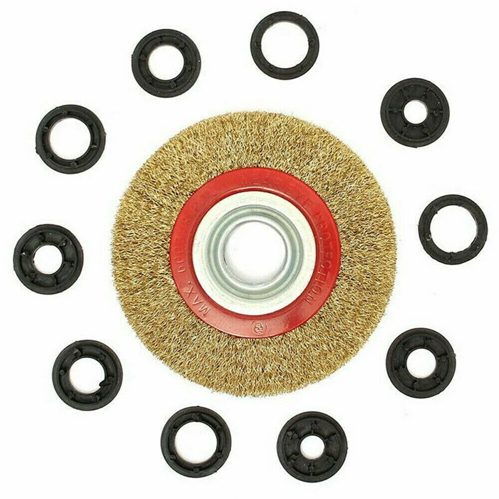 Brass Plated Steel Wire Brush 6 150mm Fit RYOBI Bench Grinder