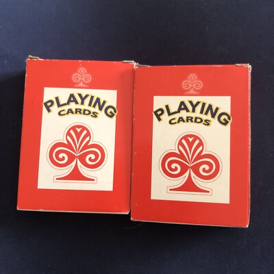 Vintage Playing Cards Dollar Tree 2 Decks Red - Rare & New | eBay