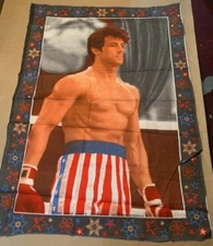 RARE Vintage A.T.C. 100% Cotton Tapestry of "Rocky"  Stallone  53x34