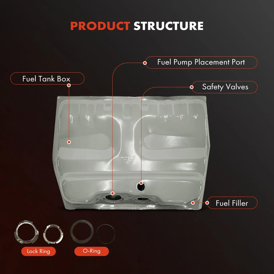 Tanque de combustible de 14 galones para Dodge Lancer 1985-1987 Shadow 1987 Chrysler Laser 1984-1986 Foto 2 de 4